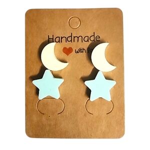 Celestial Starfall Acrylic Stud Earrings – 2 Pair